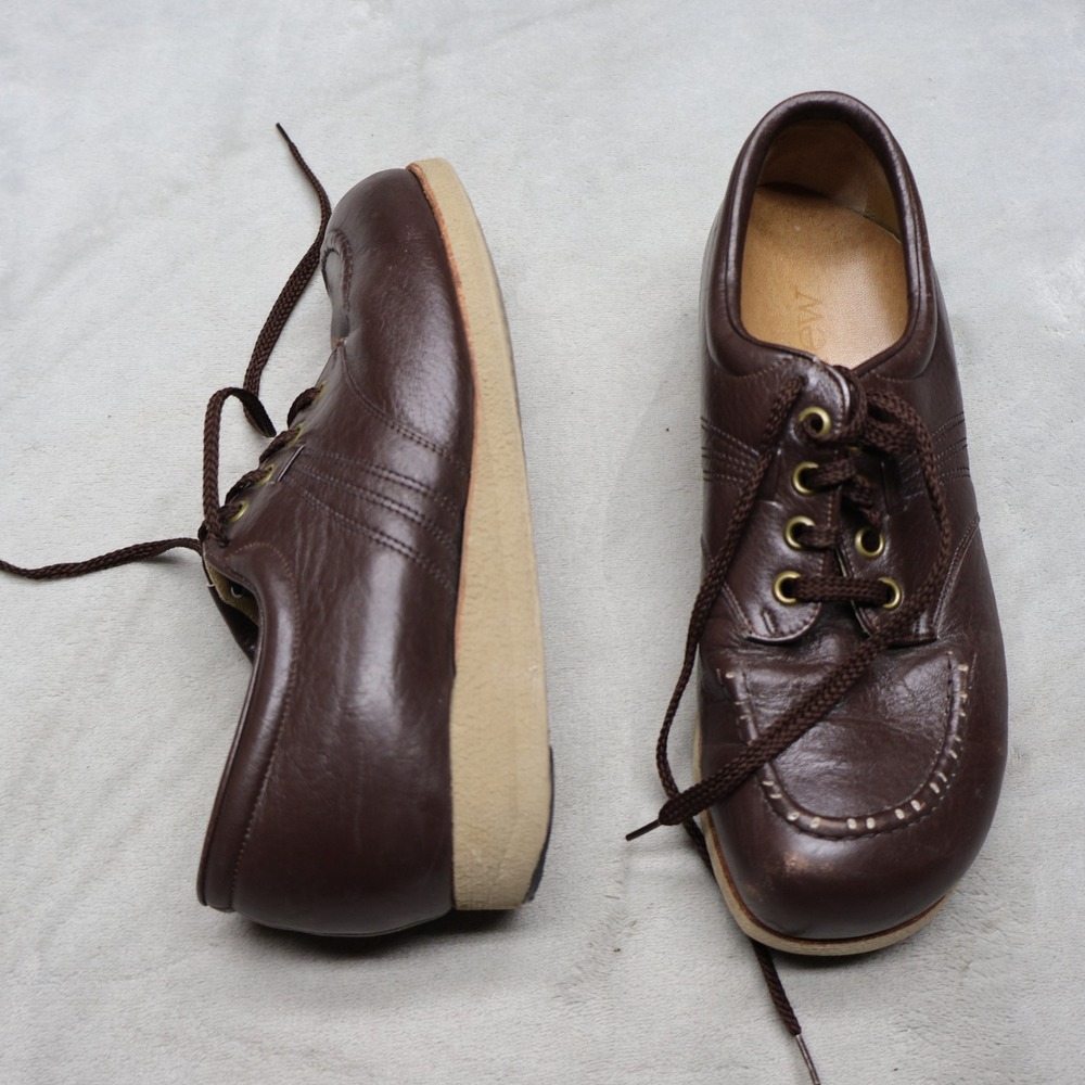 Drew Womens 7.5B Oxford Brown Leather Lace Up Comfort Casual Walking USA Made